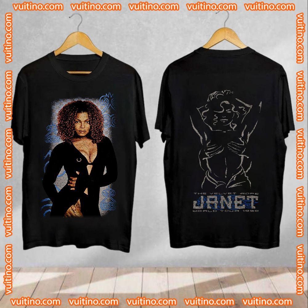 1998 Vintage Janet Jackson The Velvet Rope World Tour 2024 Double Sides Merch