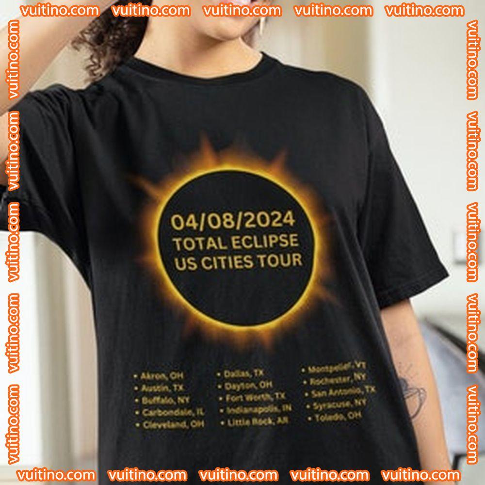 2024 Total Eclipse Us Cities Double Sides Merch