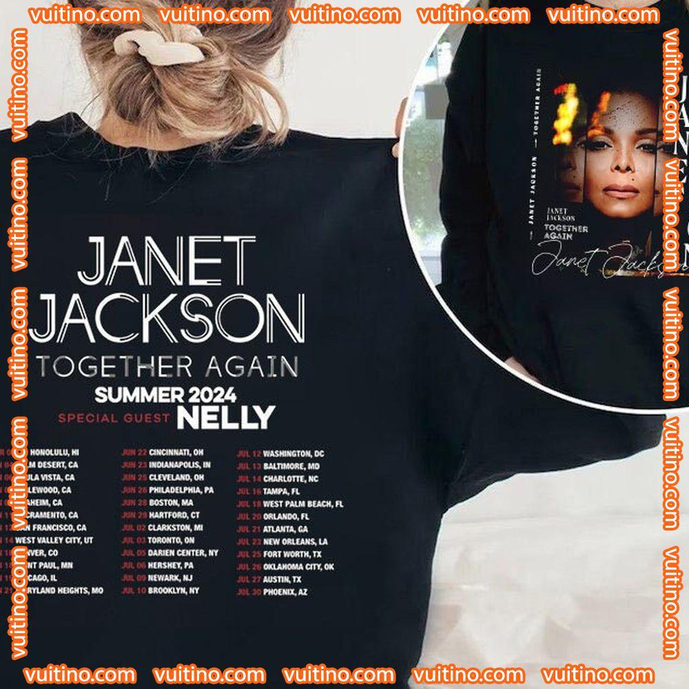 2024 Tour Janet Jackson Together Again Double Sides Merch
