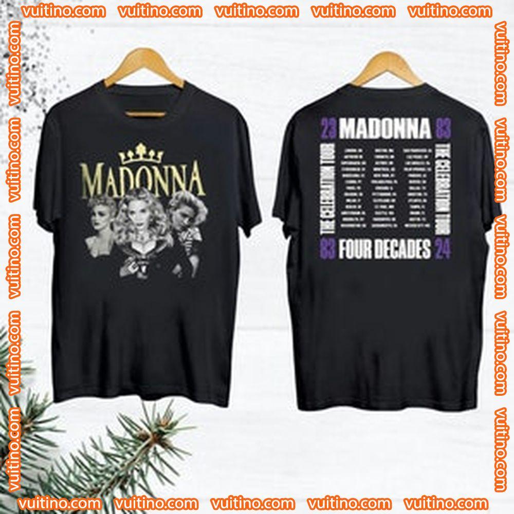 2024 Tour Madonna The Celebration Double Sides Shirt