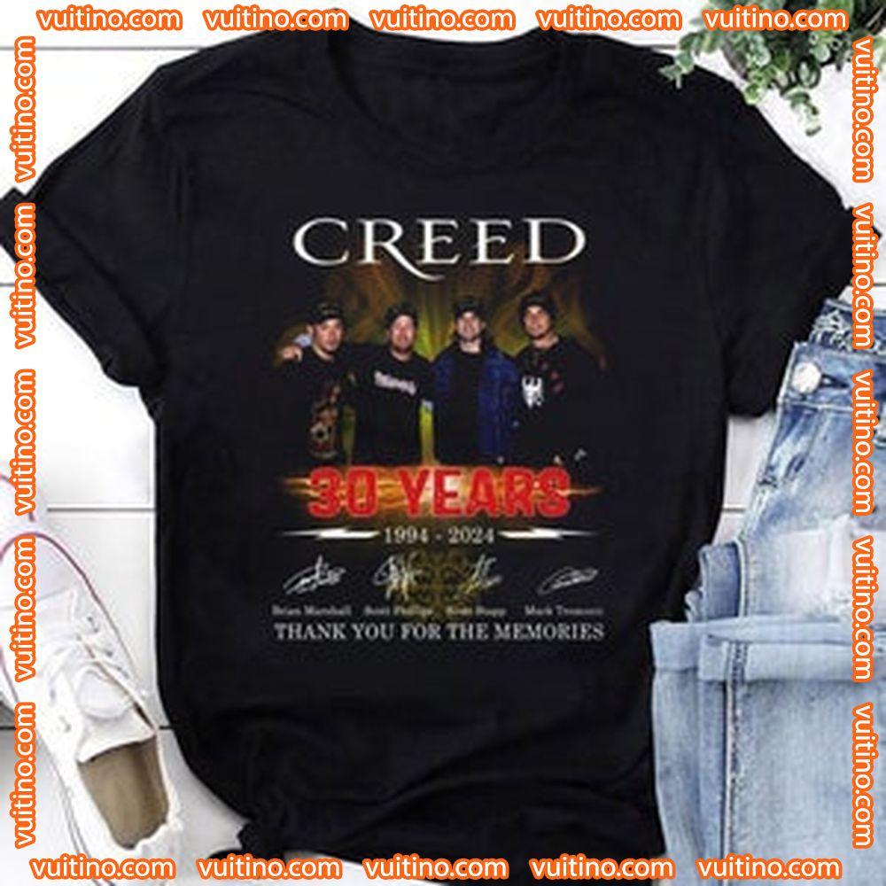30 Years 1994 2024 Creed Band Signatures Double Sides Merch