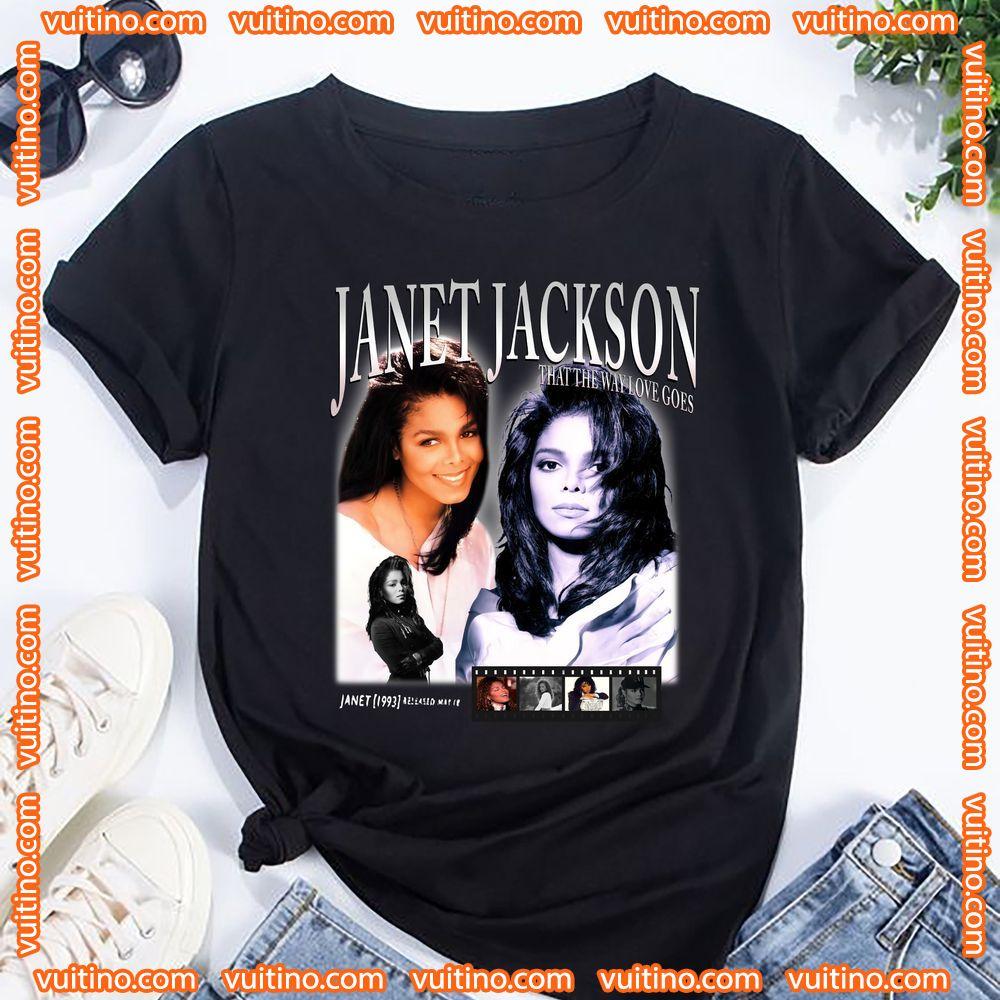 90s Vintage Janet Jackson Tour 2024 Double Sides Shirt