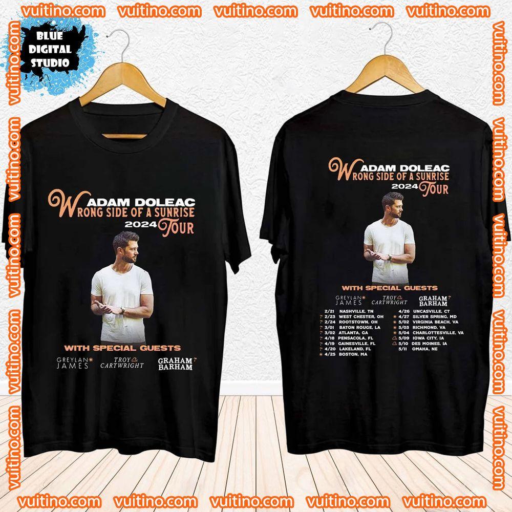 Adam Doleac The Wrong Side Of A Sunrise Tour 2024 Double Sides Merch