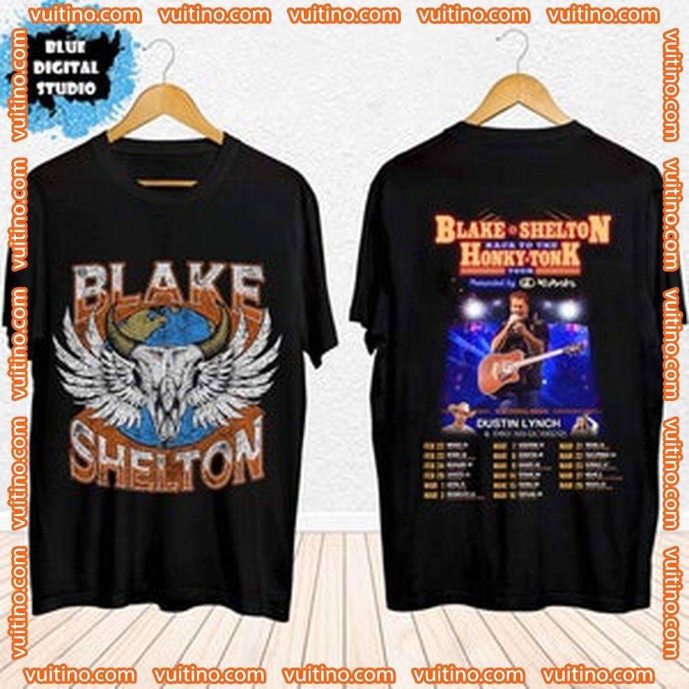 Blake Shelton Back To The Honky Tonk Tour 2024 Double Sides Shirt