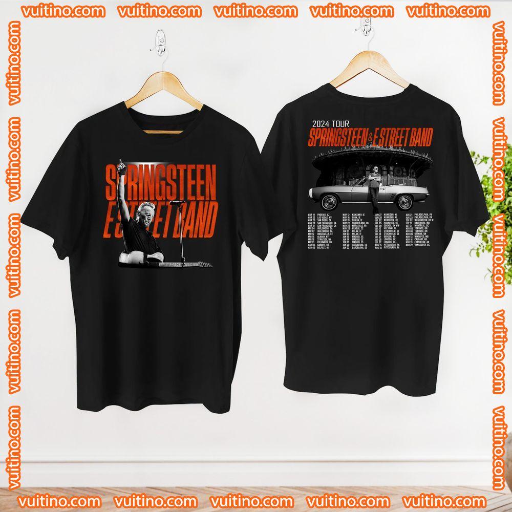 Bruce Springsn And E Street Tour 2024 Double Sides Merch