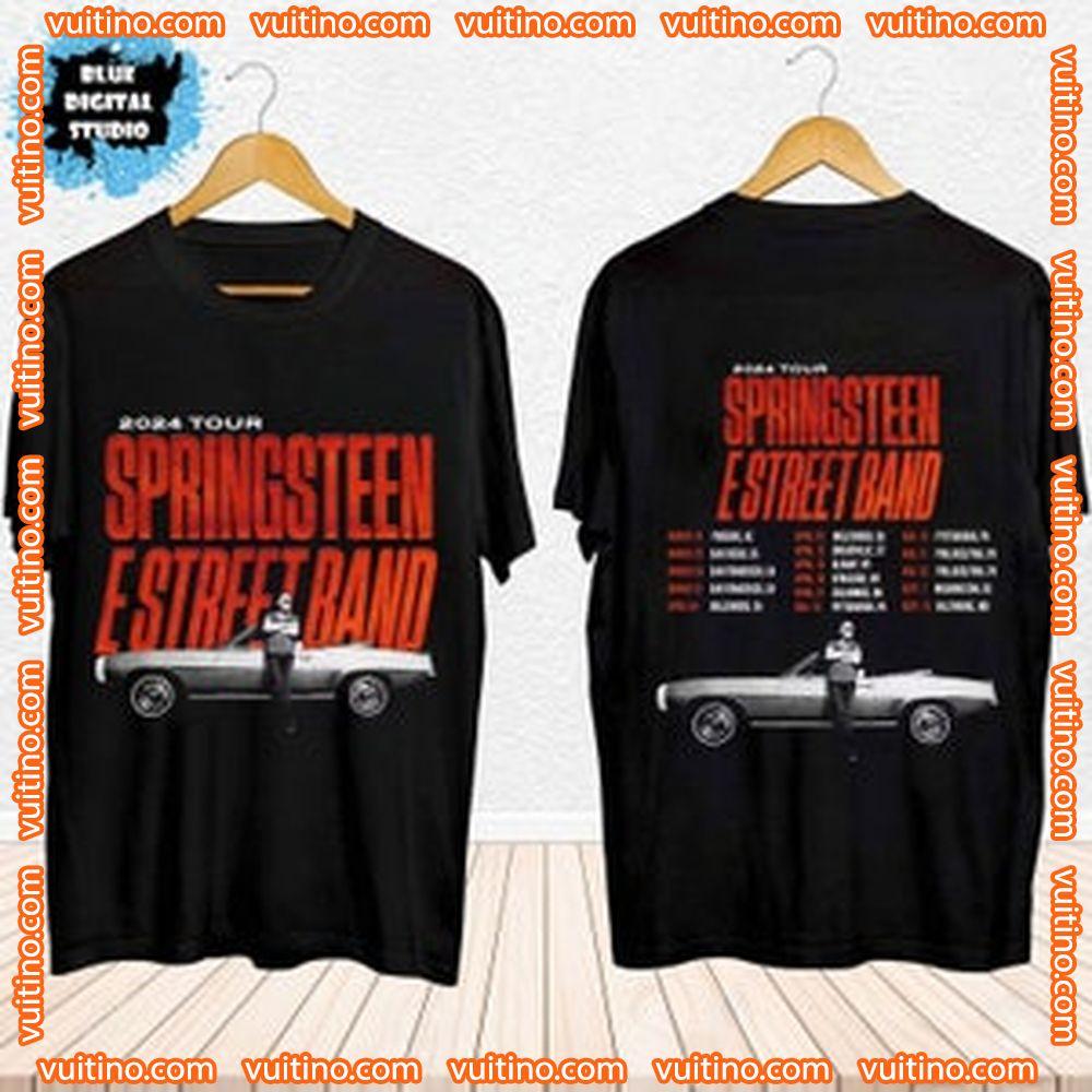 Bruce Springsn The E Street Band Rescheduled Us Tour 2024 Double Sides Merch