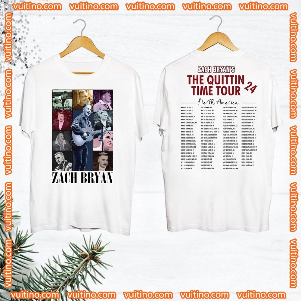Country Music Zach Bryan The Quittin Time Tour 2024 Double Sides Merch