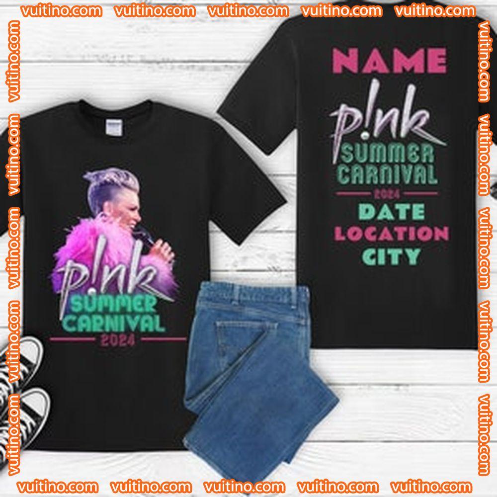 Custom Pnk Pink Singer Summer Carnival Tour 2024 Double Sides Apparel