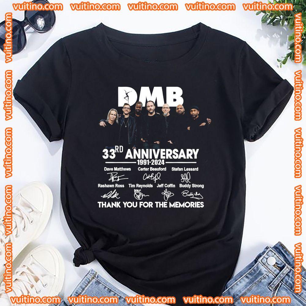 Dave Matthews Band 33 Years Tour 2024 Double Sides Merch