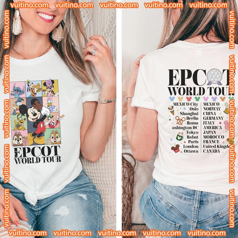 Disney Epcot Tour 2024 Double Sides Shirt