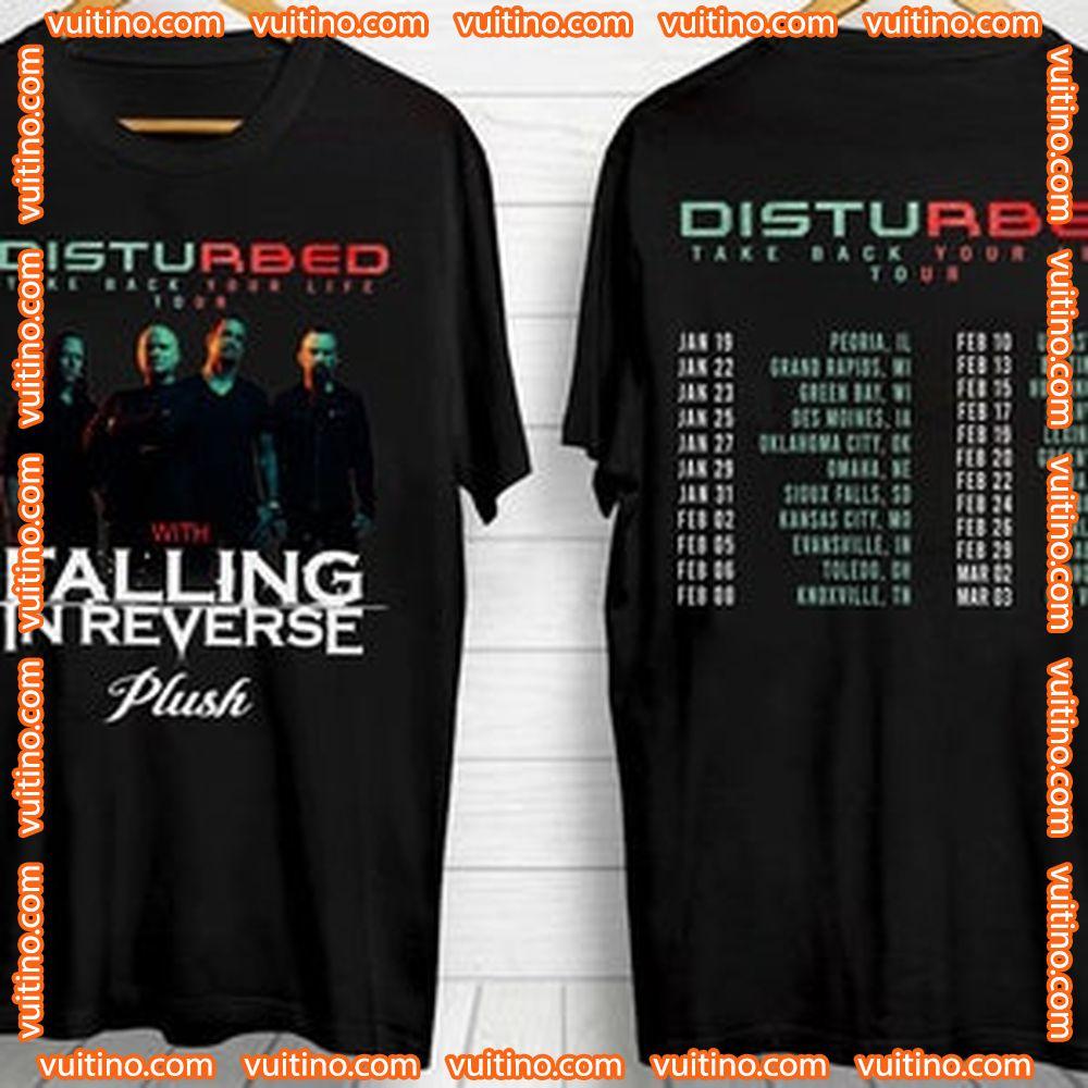 Disturbed Take Back Your Life Tour Falling In Reverse Tour 2024 Double Sides Merch
