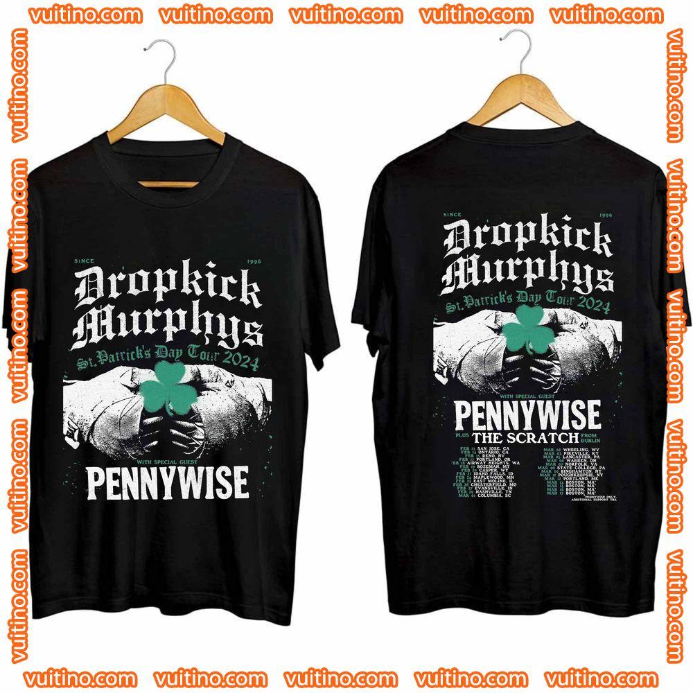 Dropkick Murphys St Patricks Day Tour 2024 Double Sides Apparel