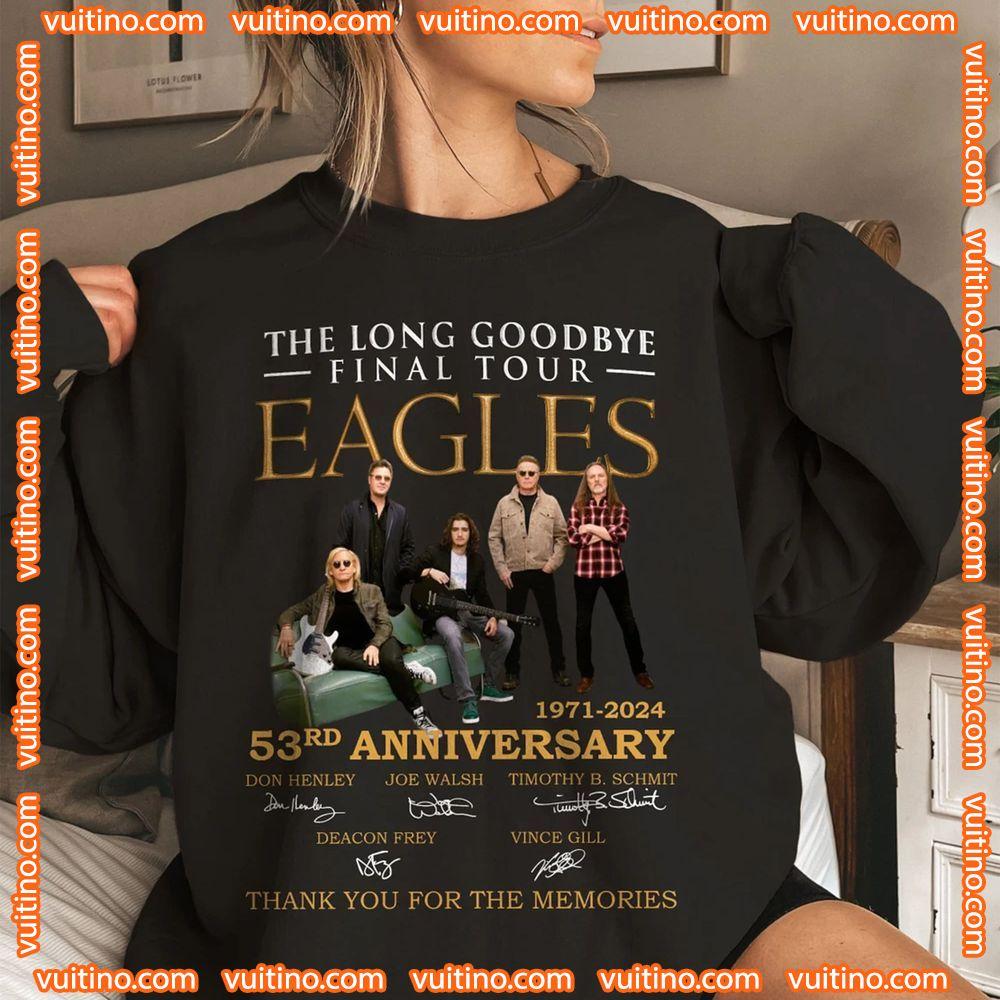 Eagles Band Eagles The Long Goodbye Final Tour 2024 Double Sides Apparel