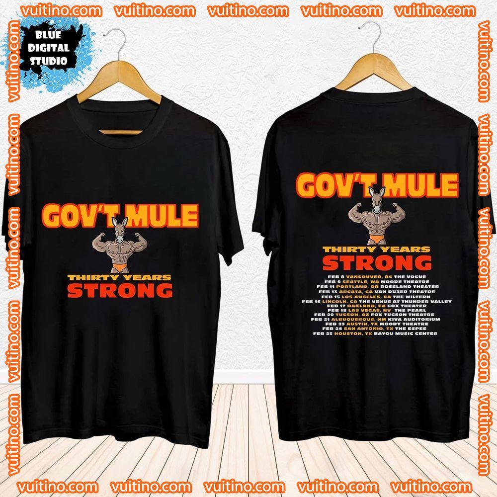 Govt Mule The 30 Years Strong Tour 2024 Double Sides Merch