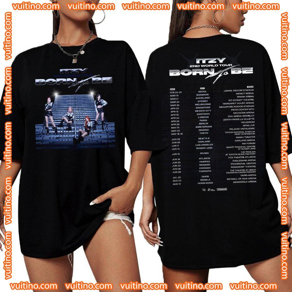 Itzy 2nd World Tour Born To Be Tour 2024 Double Sides Apparel