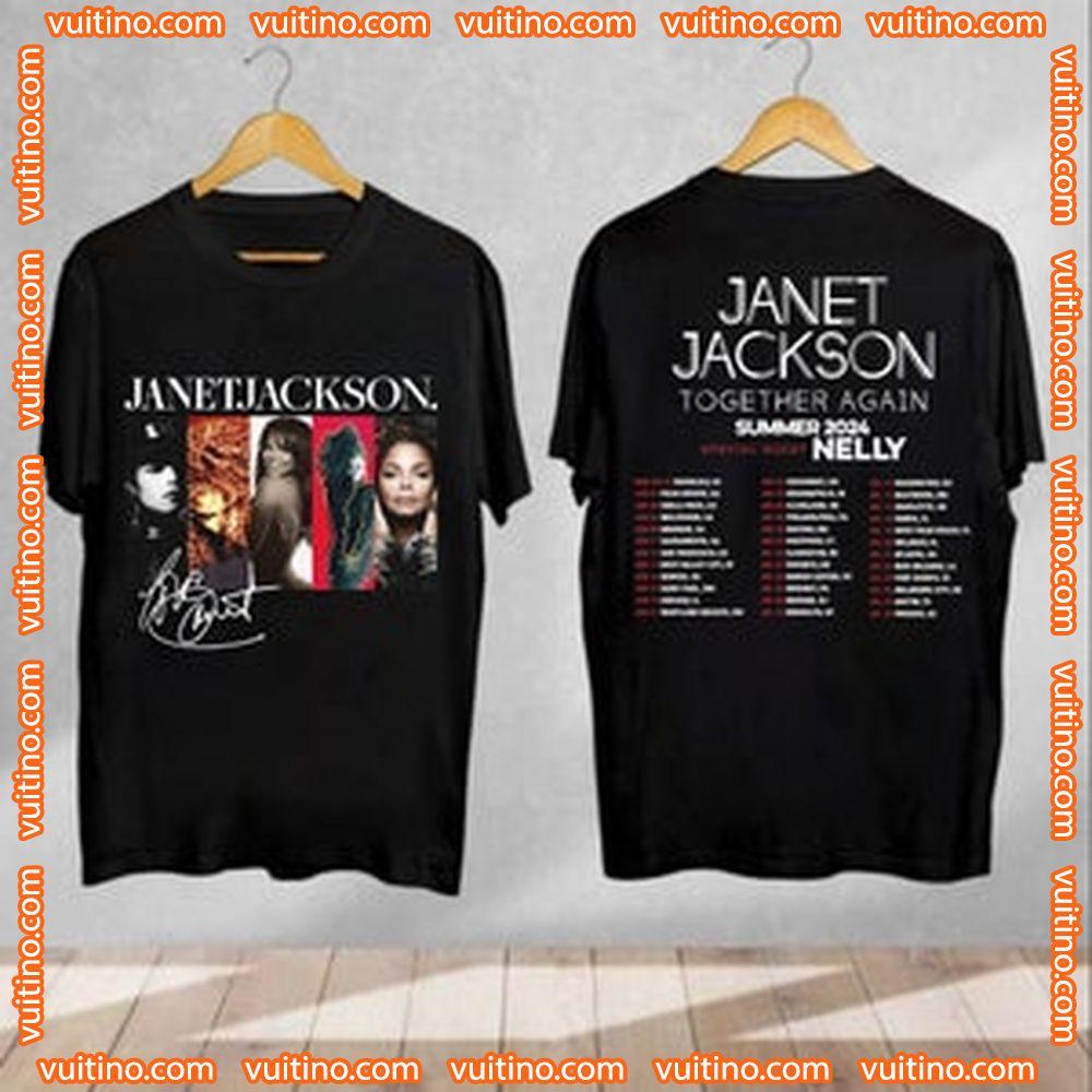 Janet Jackson Collection Singer Tour 2024 Double Sides Merch