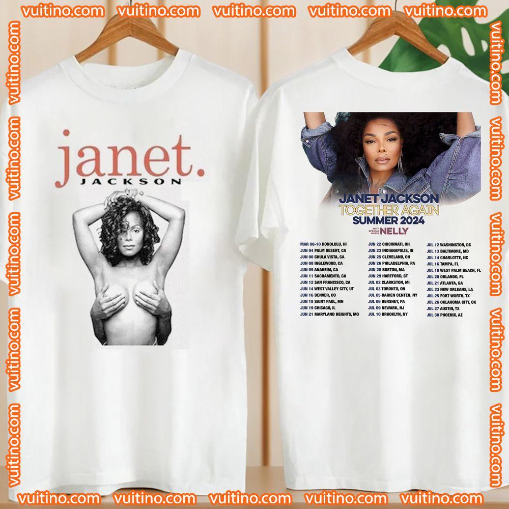 Janet Jackson Queen Of Pop Tour 2024 Double Sides Merch