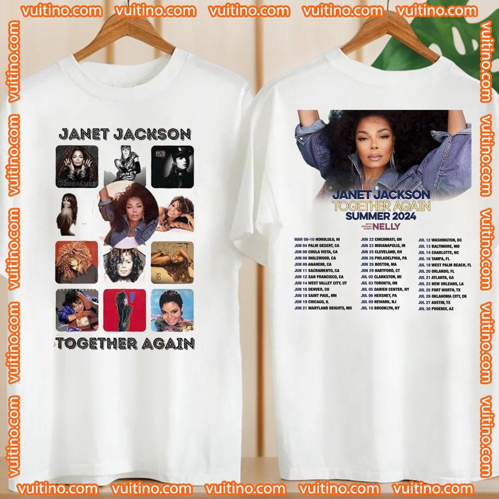 Janet Jackson Together Again 2024 Tour Double Sides Merch