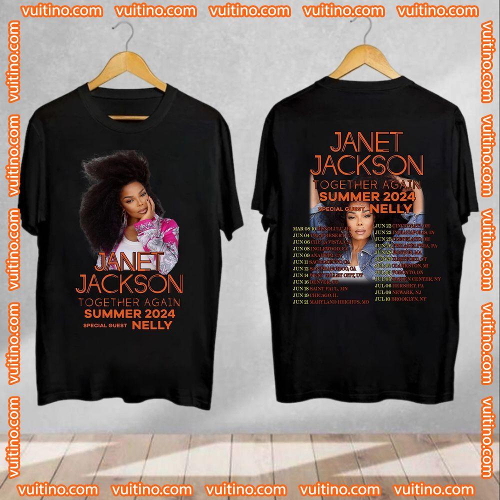 Janet Jackson Together Again Summer 2024 Tour Double Sides Shirt