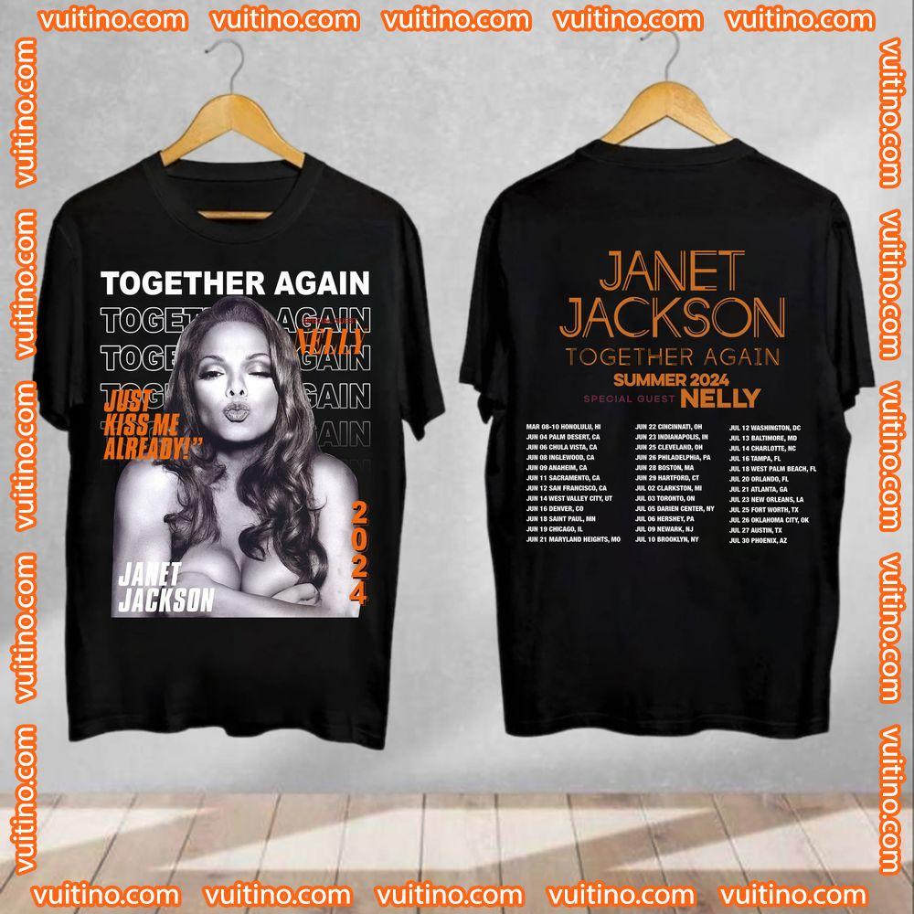 Janet Jackson Together Again Summer Tour 2024 Double Sides Merch
