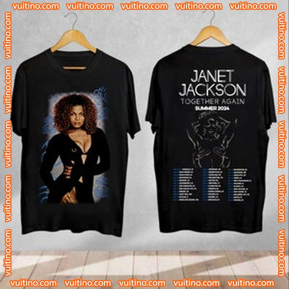 Janet Jackson Vintage Together Again Tour 2024 Double Sides Merch