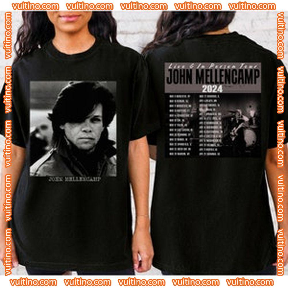 John Mellenc Live And In Person Tour 2024 Double Sides Shirt