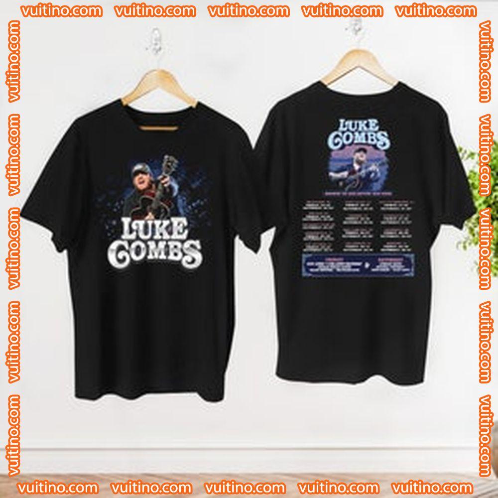 Luke Combs 2024 Tour Growing Up And Getting Old Art Double Sides Merch
