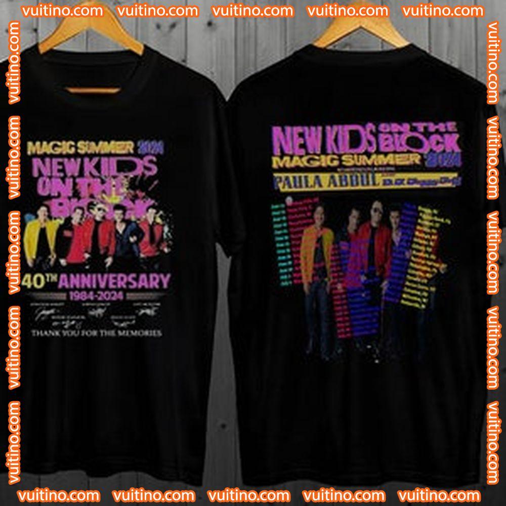 New Kids On The Block The Magic Summer 2024 Tour Double Sides Shirt