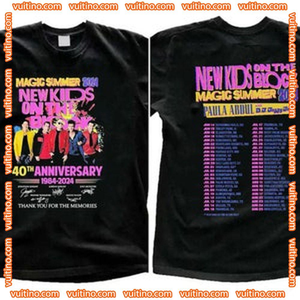 New Kids On The Block The Magic Summer Band Tour 2024 Double Sides Merch