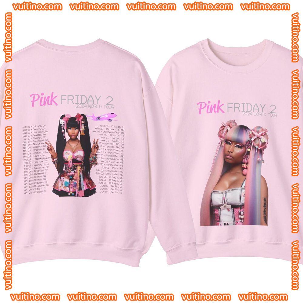 Pink Friday 2 Nicki Minaj 2024 Tour Double Sides Merch
