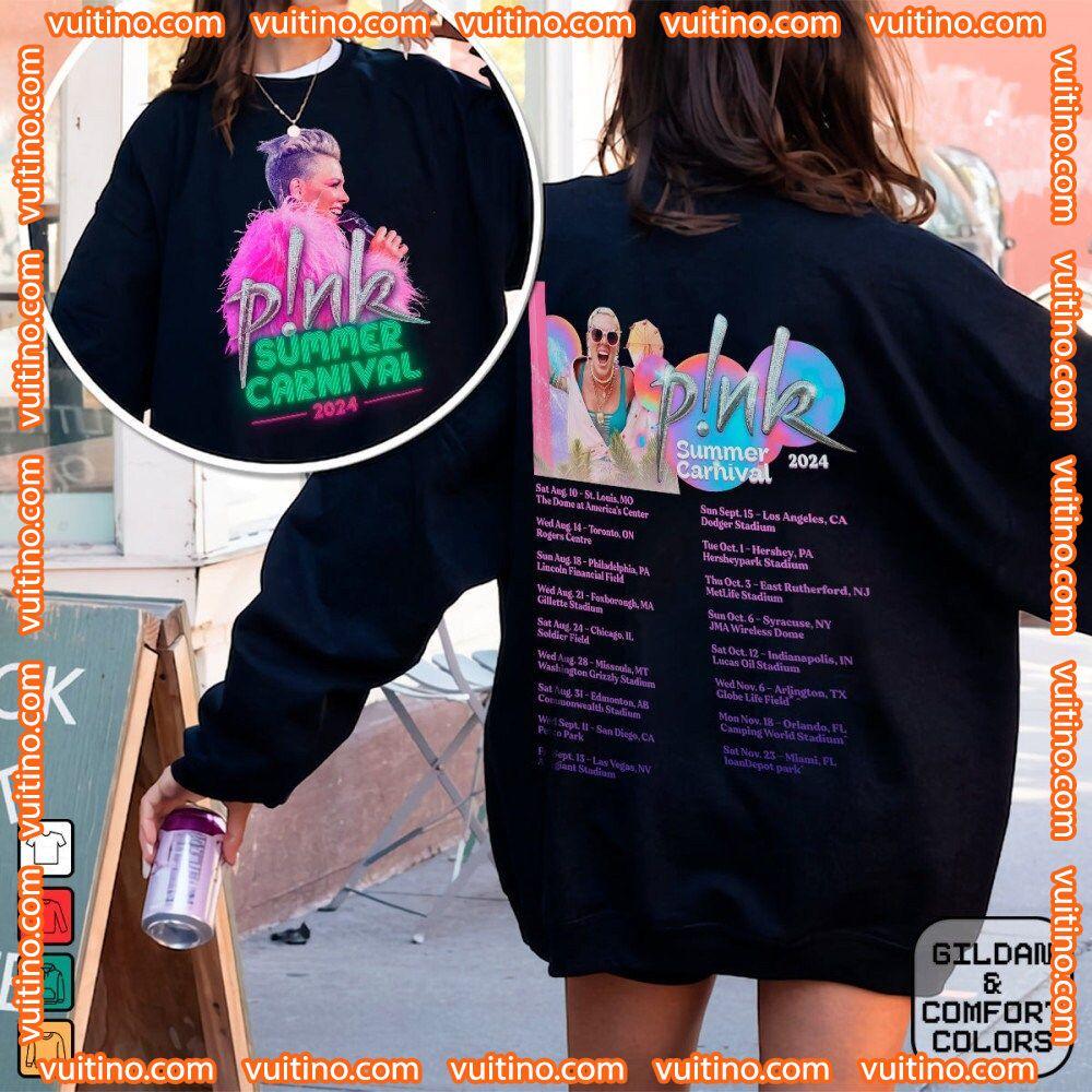Pink Pnk Singer Summer Carnival 2024 Double Sides Shirt