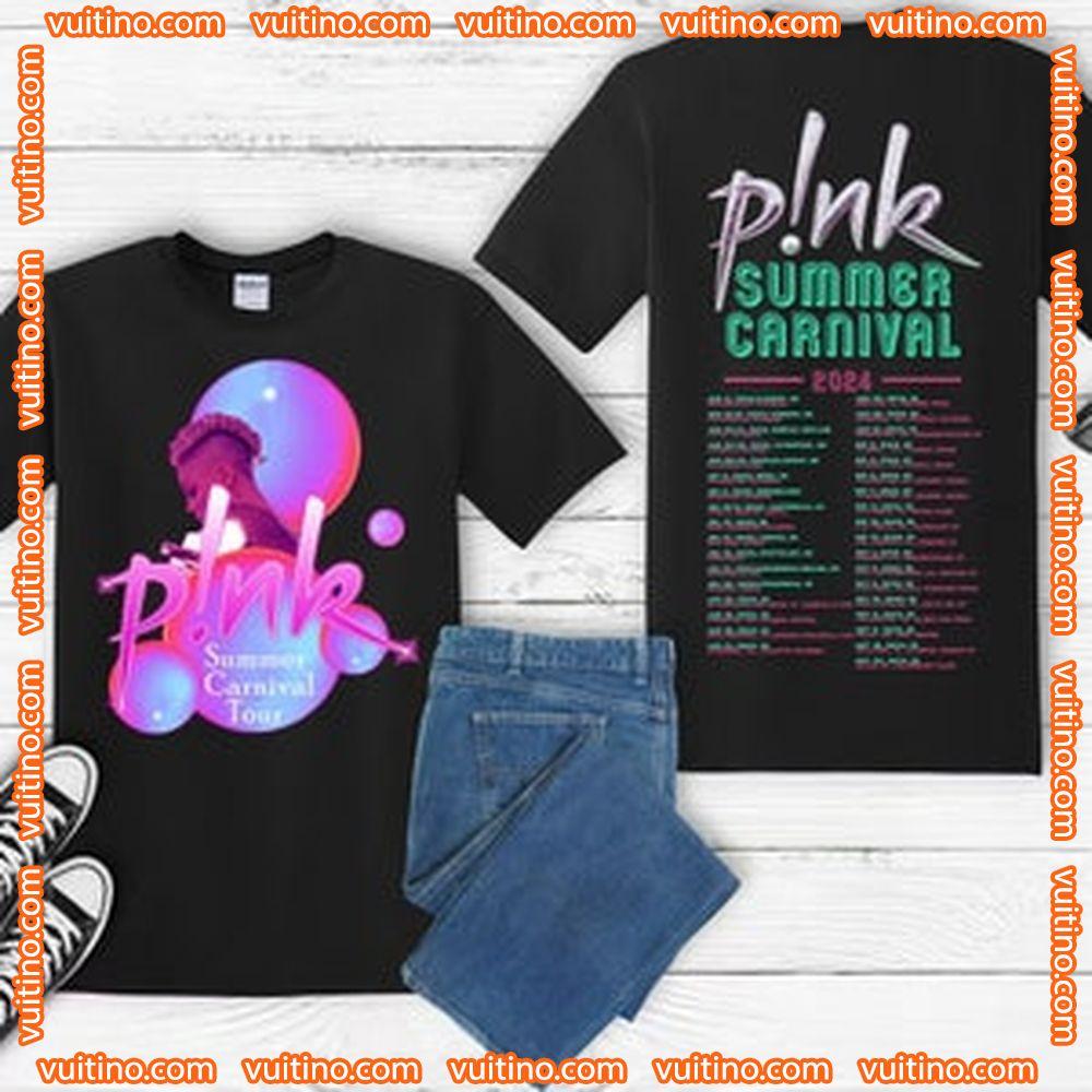 Pnk Pink Singer Summer Carnival P3b6 Tour 2024 Double Sides Apparel