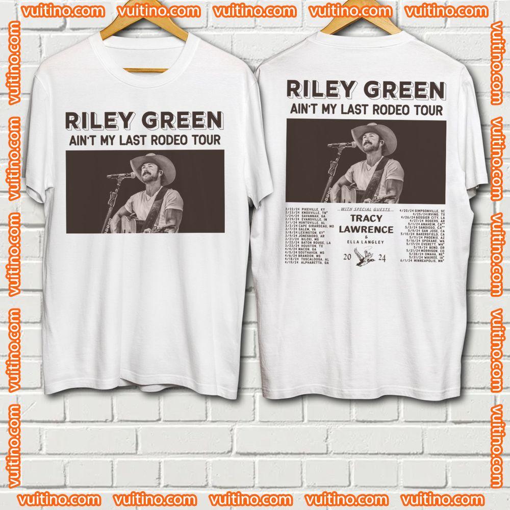 Riley Green Aint My Last Rodeo Tour 2024 Double Sides Shirt