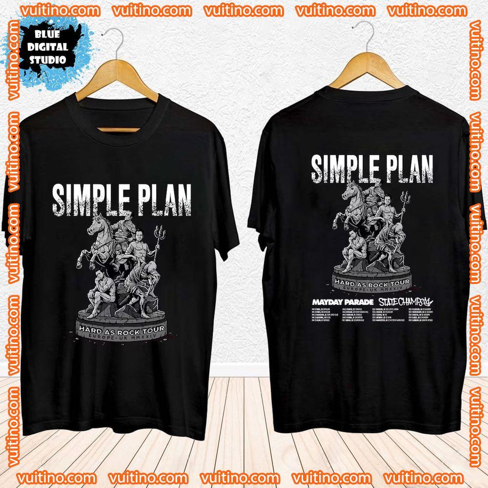 Simple Plan 2024 Uk Tour Double Sides Merch