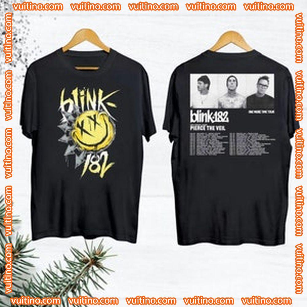 Smile Blink 182 Band World Tour 2024 Double Sides Shirt
