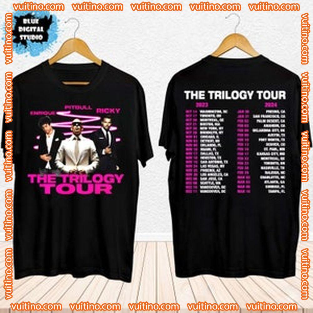 The Trilogy Tour 2023 2024 Enrique Iglesias X Pitbull X Ricky Martin Double Sides Shirt