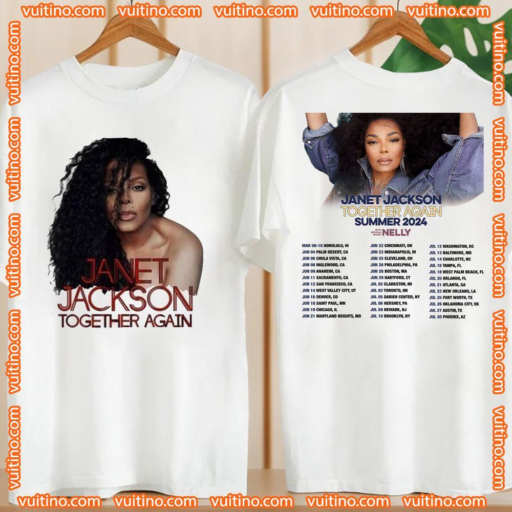 Together Again Summer 2024 Tour Janet Jackson Double Sides Shirt