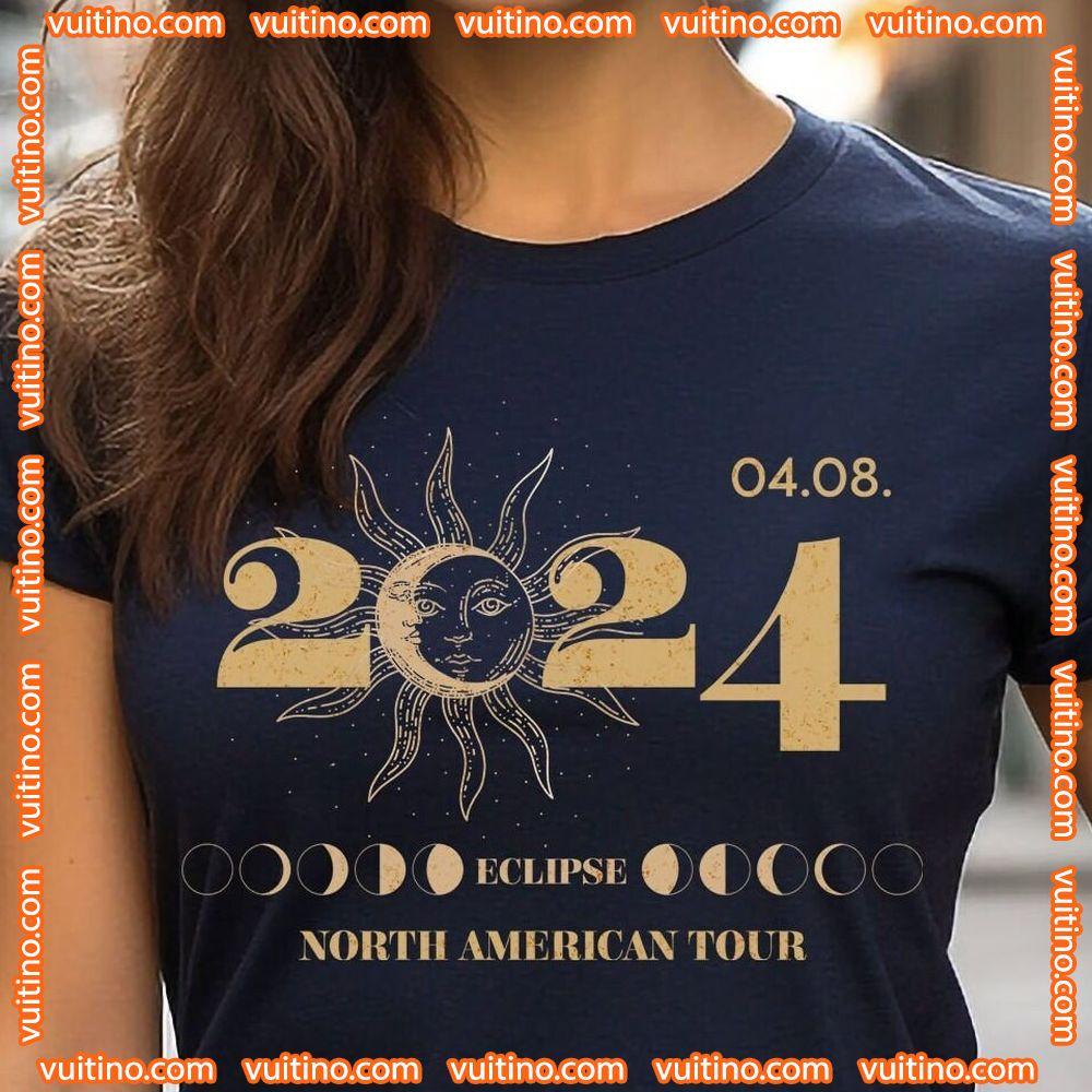 Total Solar Eclipse Art Tour 2024 Double Sides Shirt