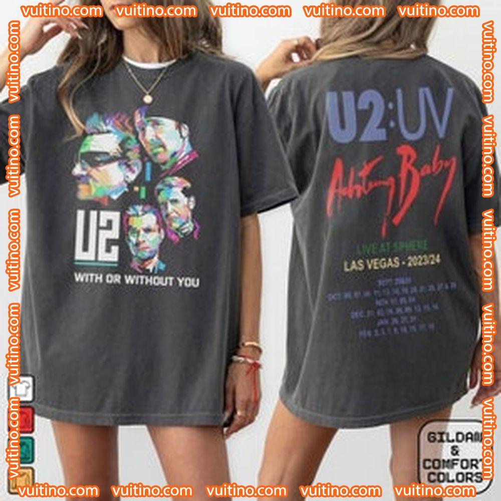 U2 Achtung Baby Live At Sphere Tour 2024 Rock Double Sides Apparel