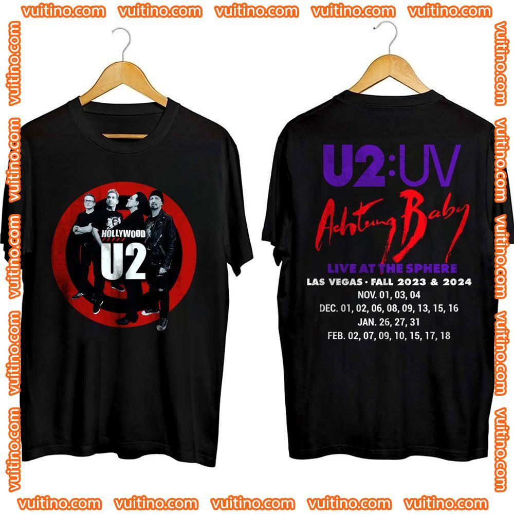 U2 Music Band Tour 2024 Double Sides Merch