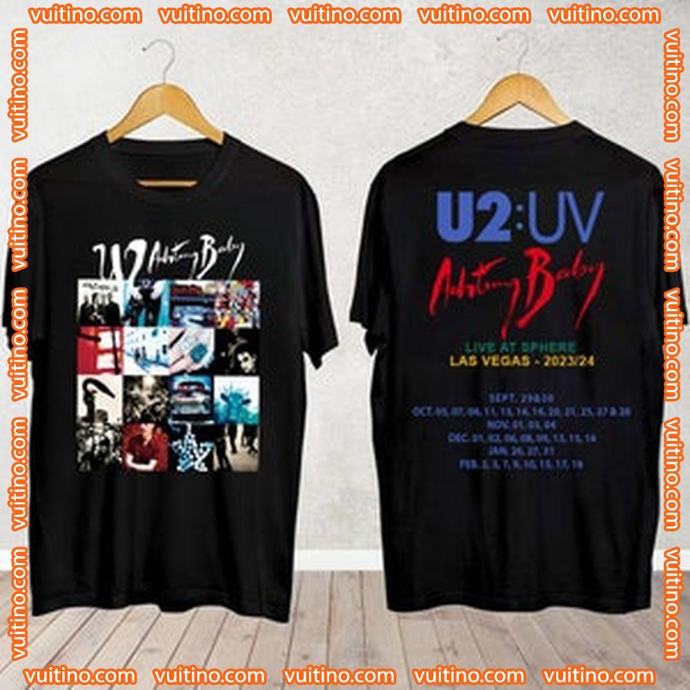 Updated 2024 U2 Rock Band Achtung Baby Album Tour 202324 Double Sides Shirt