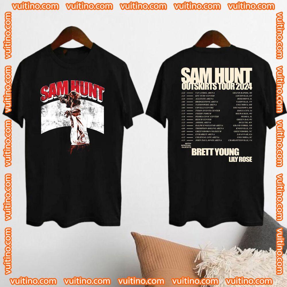 Vintage Sam Hunt 2024 Outskirts Tour Double Sides Shirt