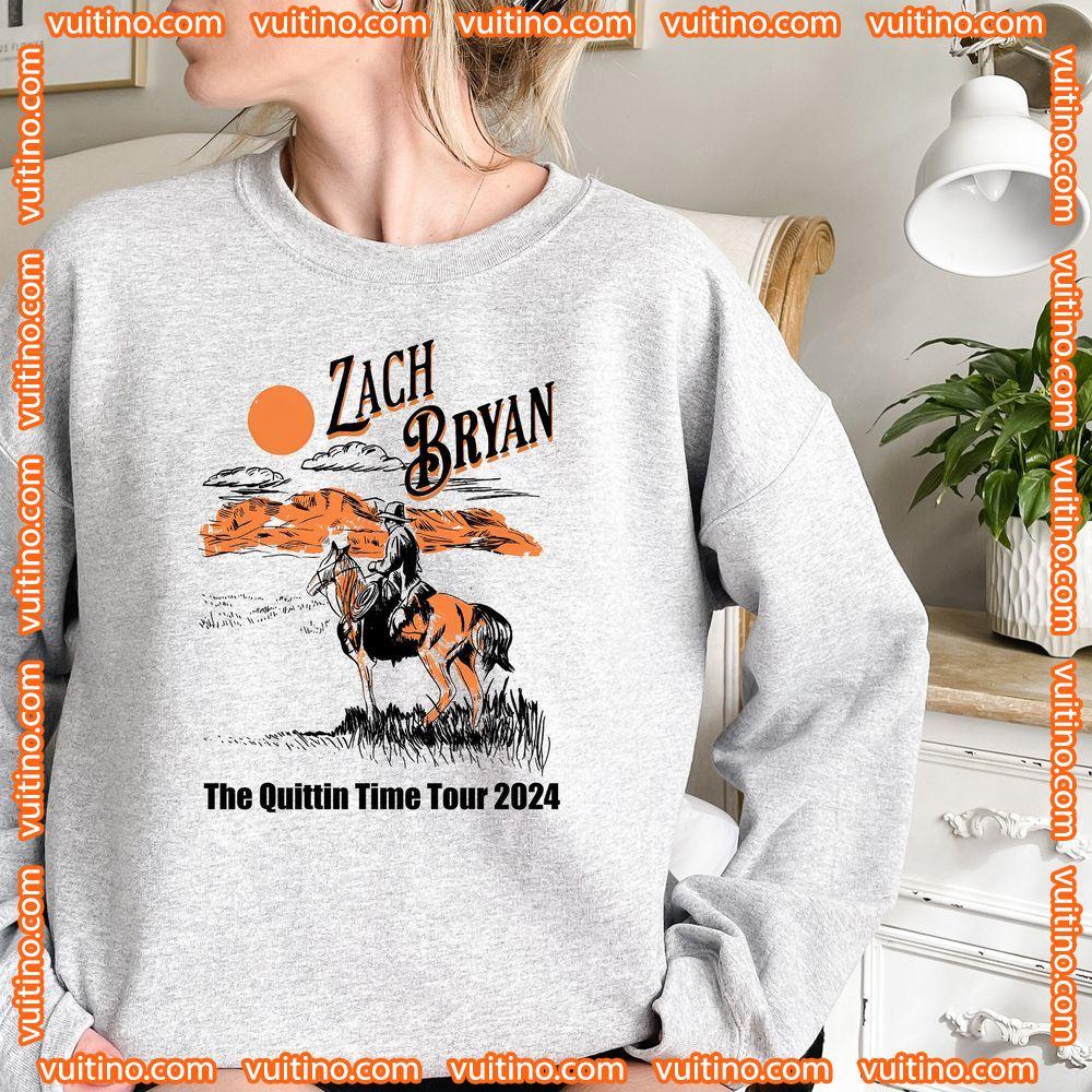 Zach Bryan The Quittin Time Tour 2024 Vintage Double Sides Shirt