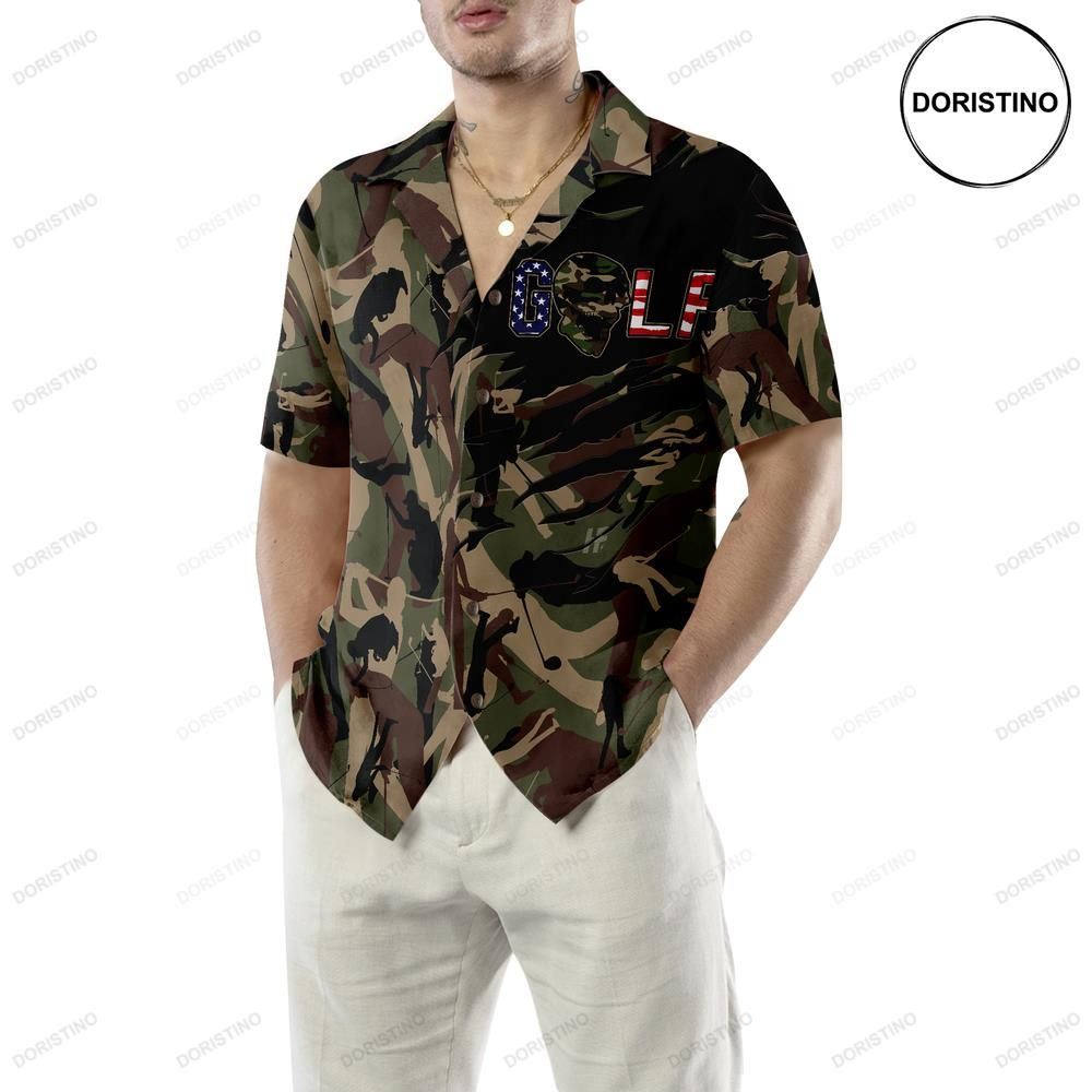 Tattered Camouflage Golf Limited Edition Hawaiian Shirt