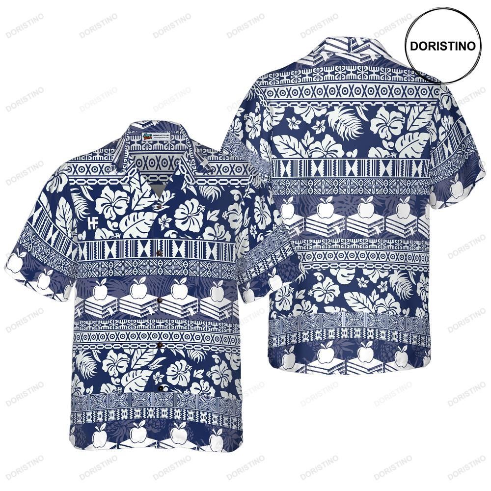 Teacher Hibiscus Leaves Pattern Teacher Stylish Teacher Best Gift For Teachers Awesome Hawaiian Shirt
