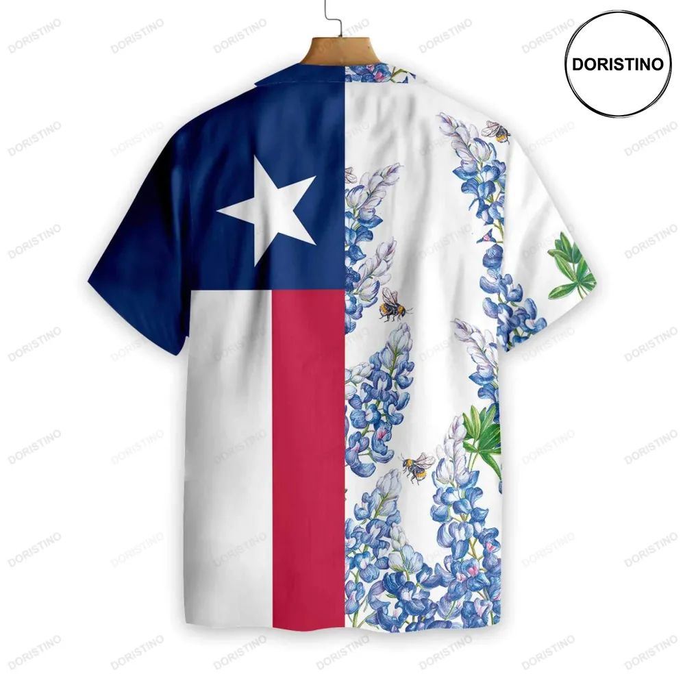 Texas Flag Bluebonnets V2 Hawaiian Shirt