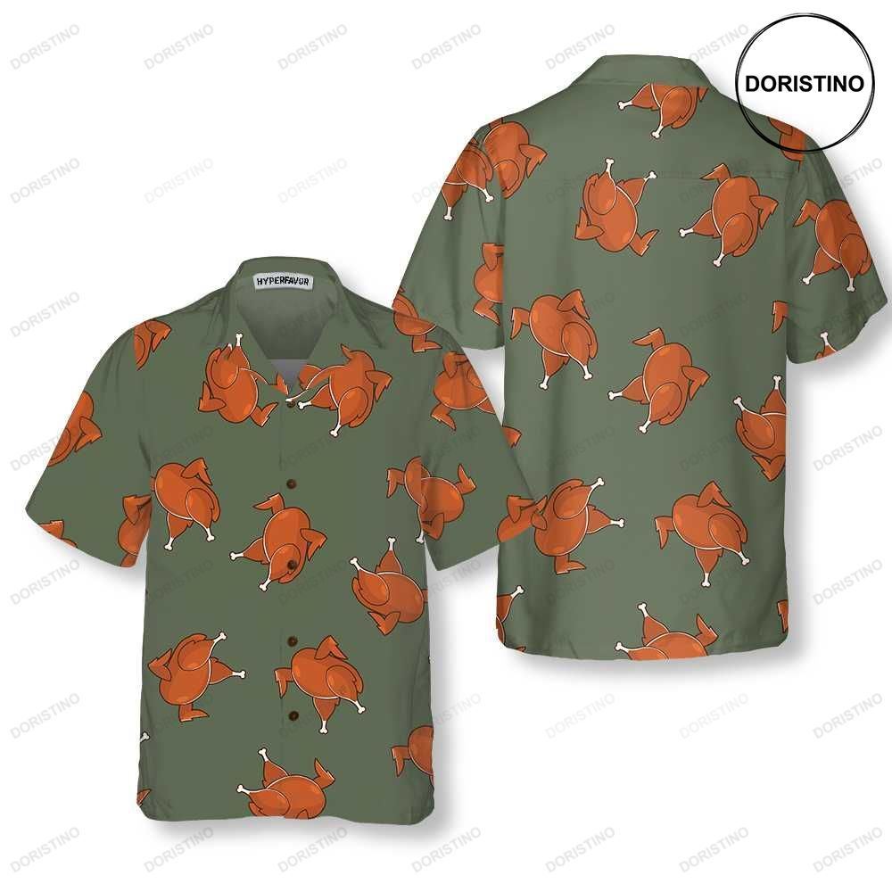 Thanksgiving Day Roasted Turkey Pattern Funny Thanksgiving Gift For Thanksgivin Awesome Hawaiian Shirt