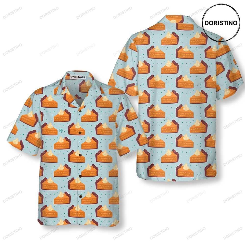 Thanksgiving Pumpkin Pie On Light Blue Funny Thanksgiving Gift For Thanksgiving Hawaiian Shirt