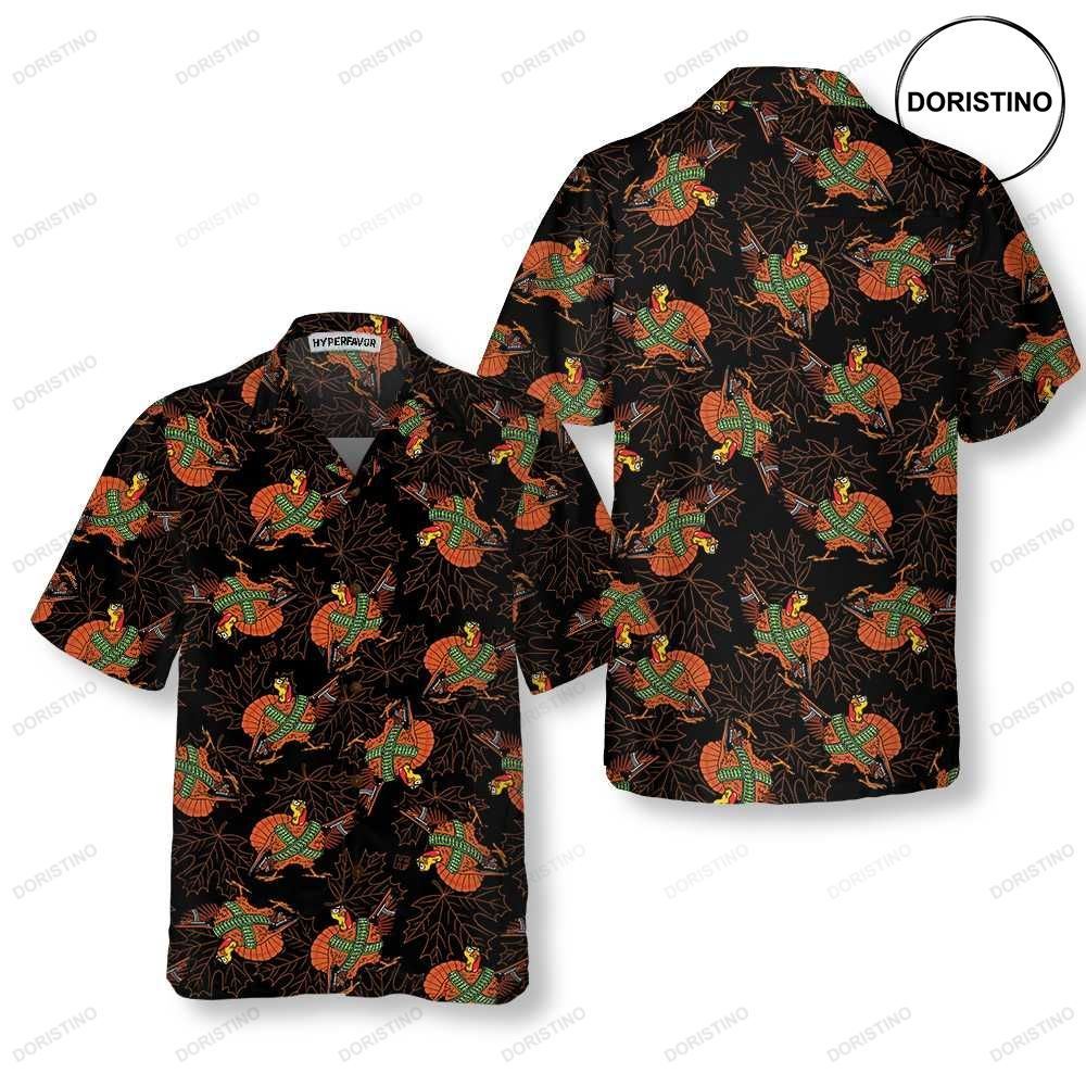 Thanksgiving Turkey With Gun Funny Gobble Gift For Thanksgiving Day Limited Edition Hawaiian Shirt
