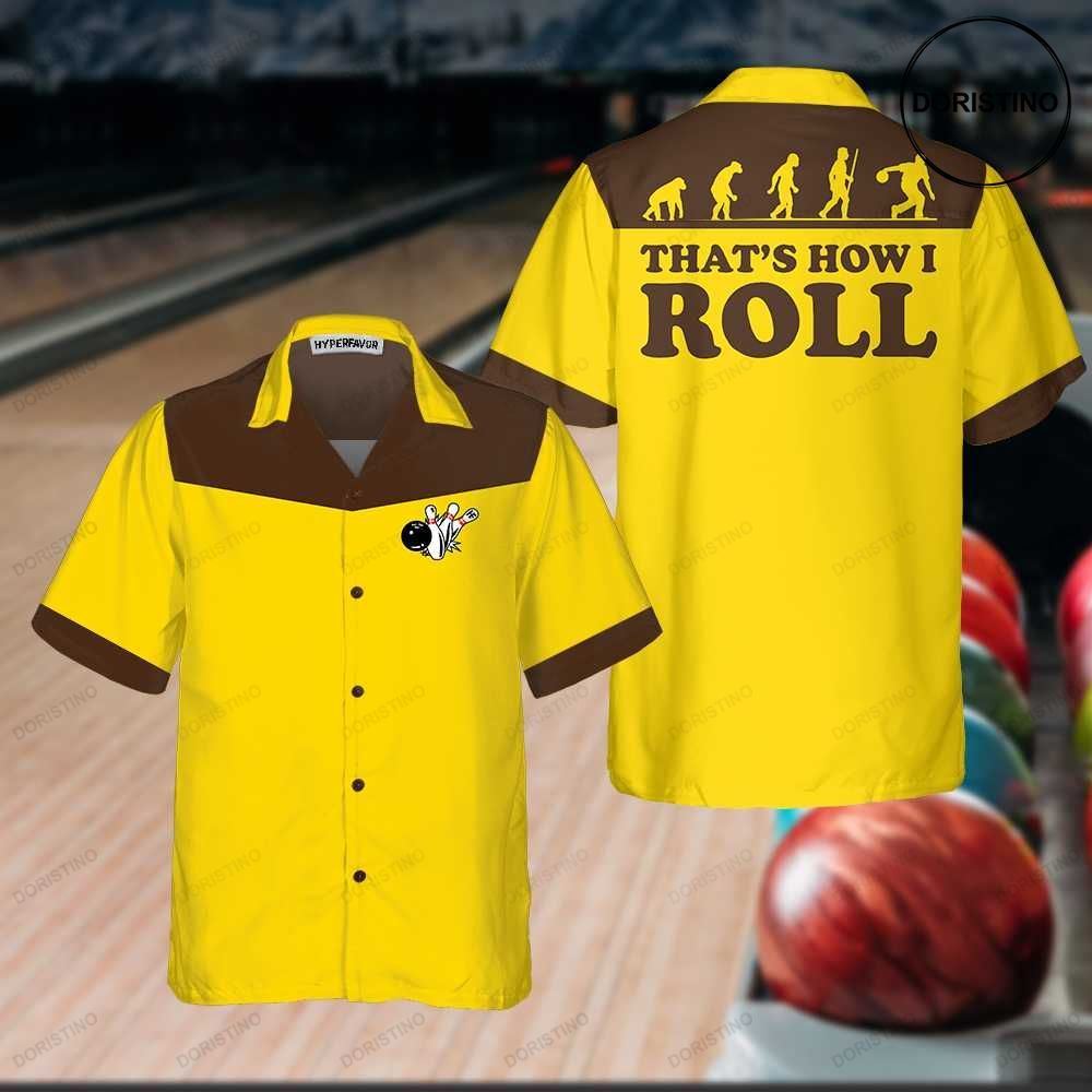 That's How I Roll Bowling Evolution Bowling Best Bowling Gift For Bowling Lover Awesome Hawaiian Shirt